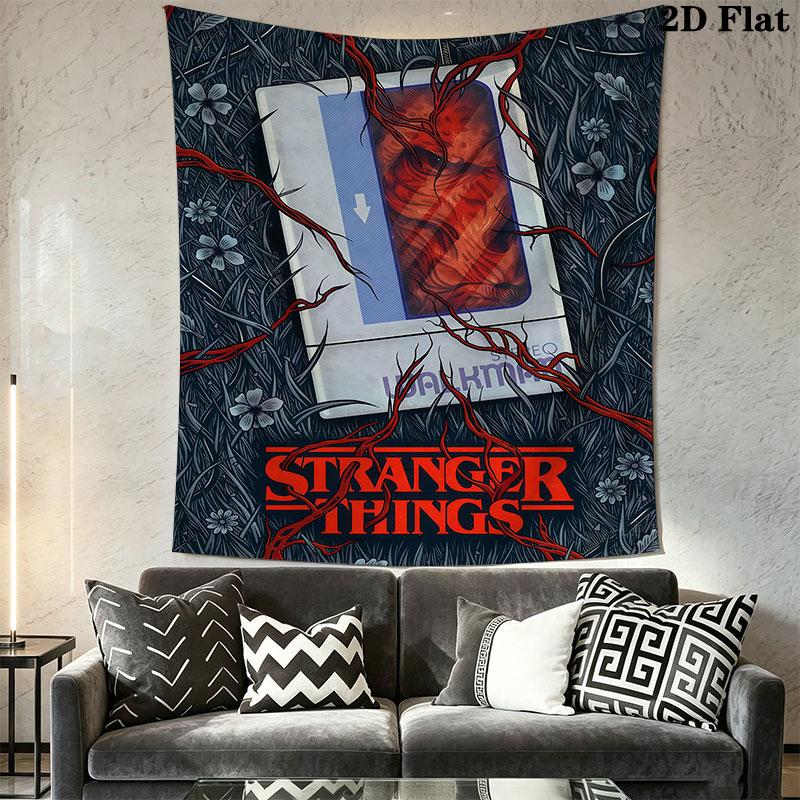 Stranger Things H Wall Hanging Printed Fabric Blanket Decorative Tapestries for Bedroom Living Room Home Decor