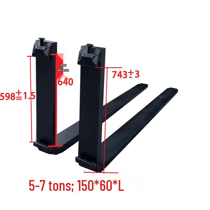 Rongyu 5-7 Ton 1.37m Forklift Fork Extension Sleeve