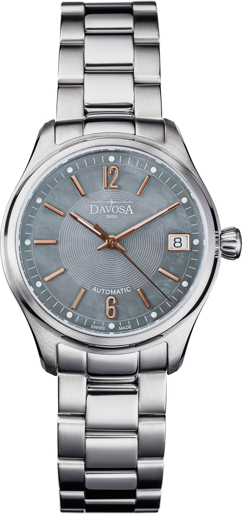 

Watch Mechanical Automatic Date Newton Lady Auto Swiss Made Silver [Davosa] 166.192.55 Women s