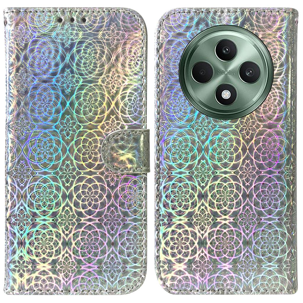 For Oppo Reno12 F 5G Case Dazzling Flower Leather Stand Phone Cover