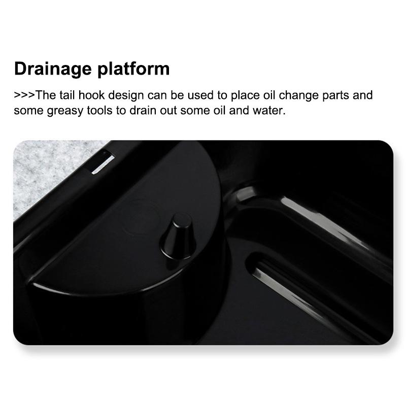2.5L Oil Drain Pan for Cars Motorcycles Durable PP No Warping for Oil Change and Fluid Collection