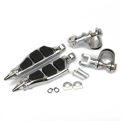 1 par 1 1/4" Universal motorcykel fotpinnar Highway fotpedal Motor Crash Bar Guard Fotstöds klämfäste för Harley Chopper
