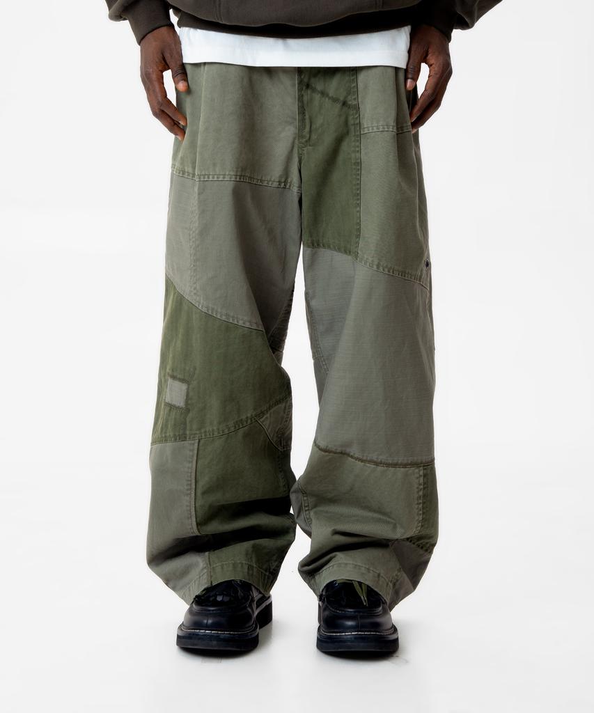 Mideueobdeiteu Patchwork Military Pants_Green