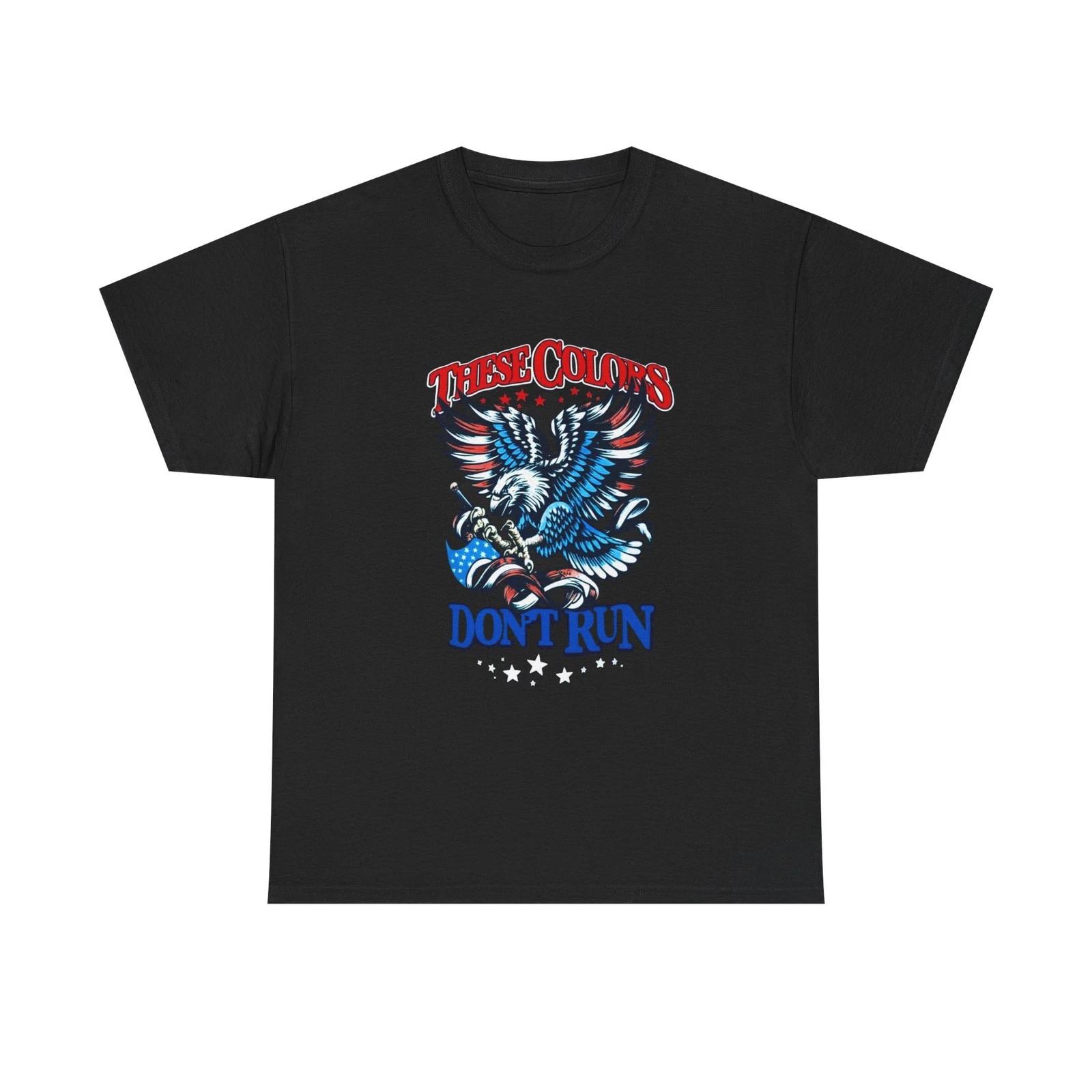 These Colors Don t Run Patriotic R.W.B. Eagle Graphic Unisex Heavy Cotton Tee 3XL