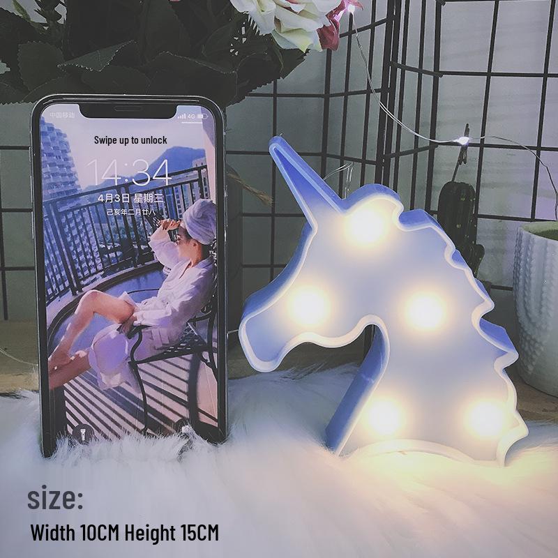 Korean Hot Selling LED Flamingo & Cactus Tabletop Night Light for Christmas Decoration