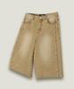 NODU Side Cut Washed Bermuda Shorts [Beige]