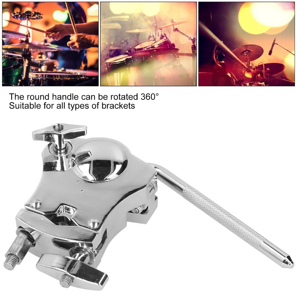 Metal Tom Drum Rack Mount Silver Color Percussion Mounting Bracket For Drum