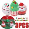 Christmas Soft Hand Towel Absorbent Microfiber Santa Cake Shape Towel New Year Hand Wash Face Towel Bathroom Xmas Gifts 1/2/3Pcs