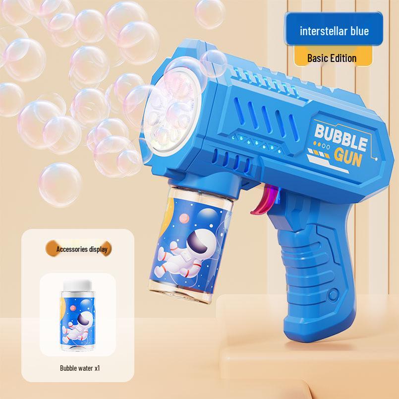 Jucărie Mașină de Baloane Gatling Portabilă cu 10 Orificii – Pistol Automat de Baloane pentru Copii