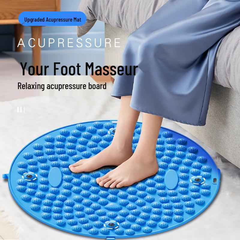Round Acupressure Jogging Pad: Soft Silicone Foot Massage & Sensory Integration Board for Adults & Children