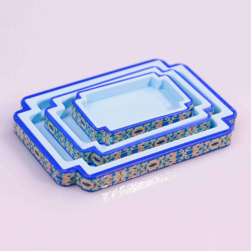 1/12 Doll House Miniature Chinese Style Jewelry Display Box Simulation Vintage Jewel Case Toy Mini Decoration Dollhouse