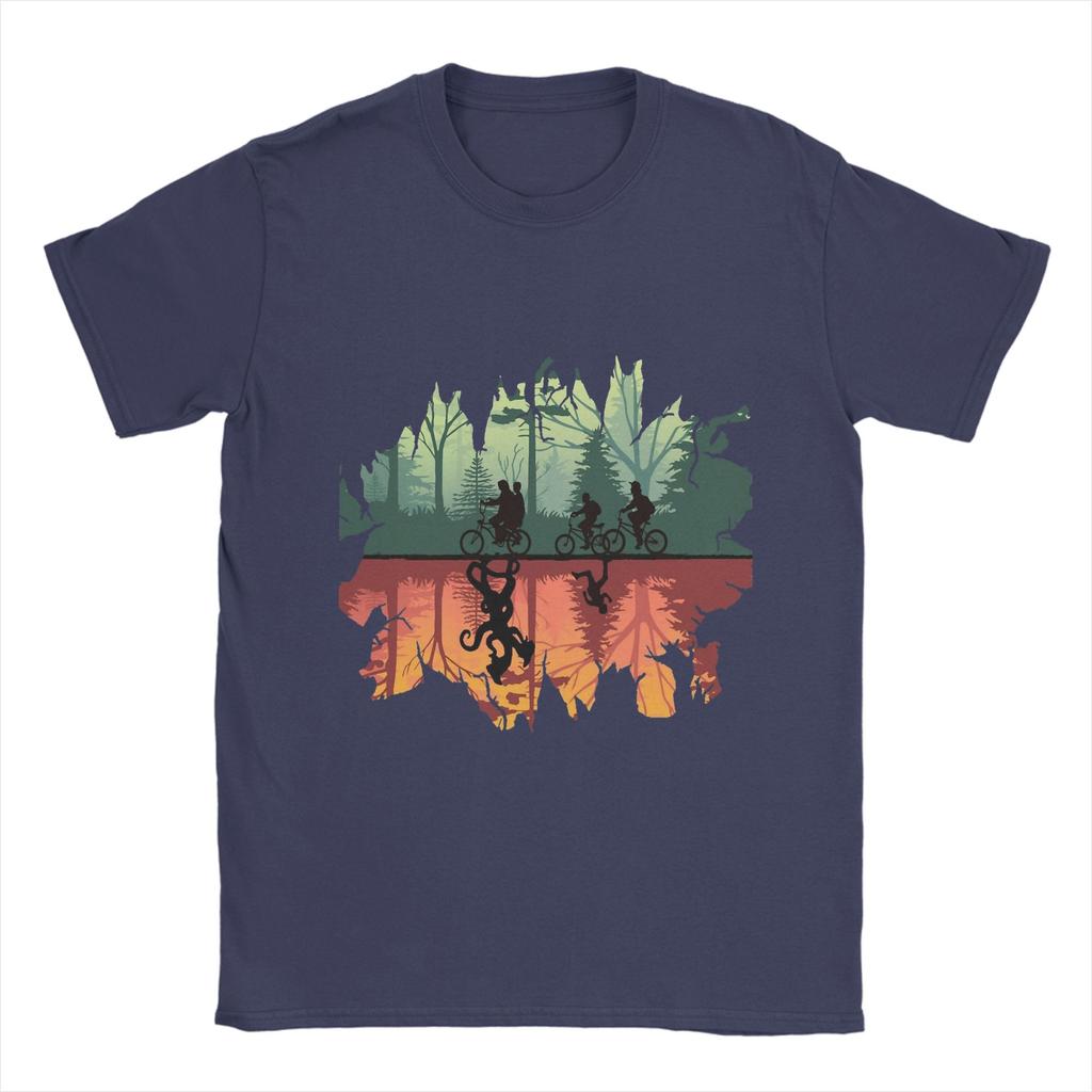 Stranger The Upside Down Pure Cotton T-Shirt For Mens Beach  Y2K Casual T-Shirts Comfortable Popular Tee Wholesale Tops