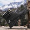 Men's Boots Lace Up Winter New High Top Leisure All-match Men's Casual Boots Non-slip Trend Rubber Men Flat Boots