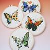Embroidery Diy Material Pack Kit Bright Butterfly Handmade Embroidery Material Pack