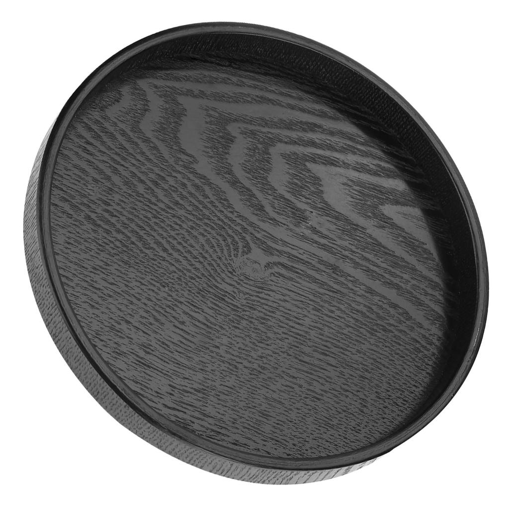 Runde Form Massivholz Tee Kaffee Snack Essen Mahlzeiten Serviertablett Teller Restauranttabletts