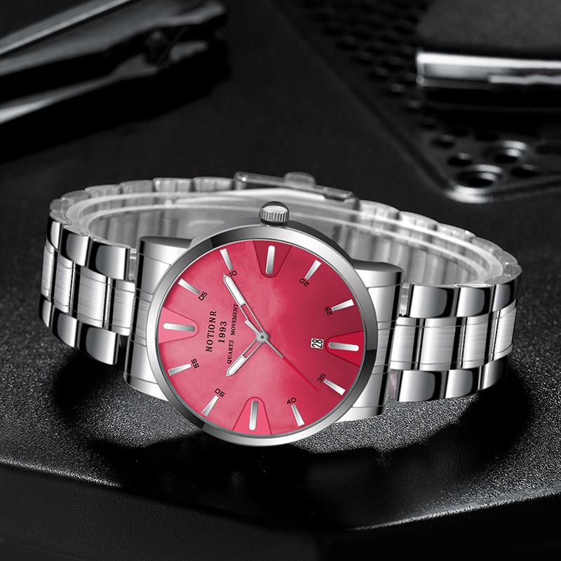 Color Women's Watch Quartz Watch Stainless Steel Watch Casual Sports Women's Watch Analog Calendar Watch