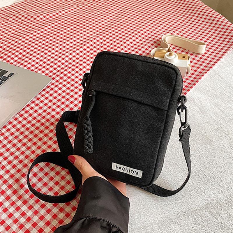 Multi-functional Canvas Crossbody Bag Women's Bag Fashionable Messenger Bag Student Mini Casual Sports Shoulder Bag
