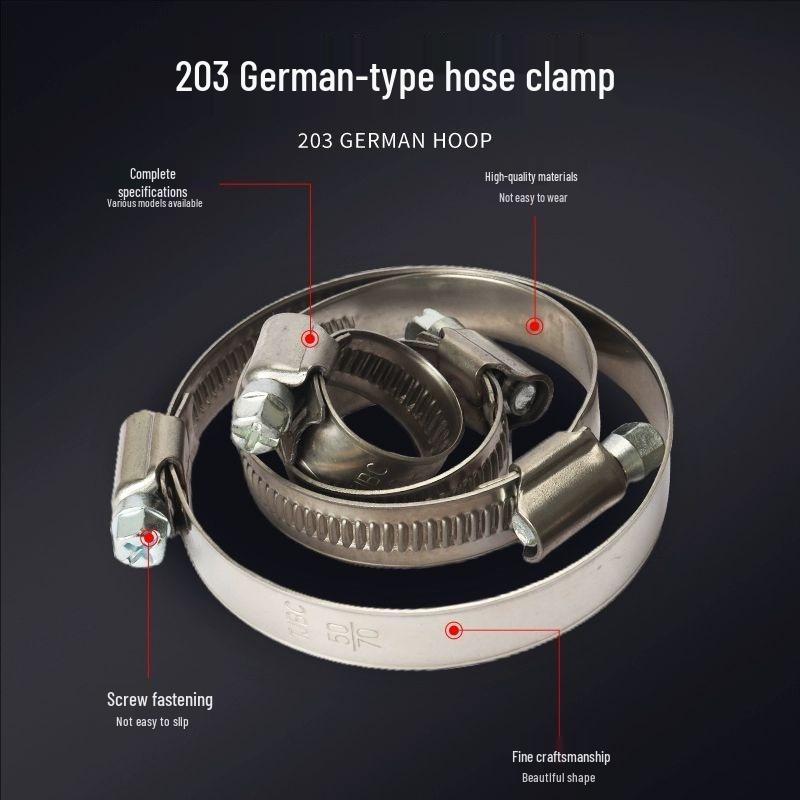 304 Stainless Steel German-Style Car and Pipe Hose Clamps