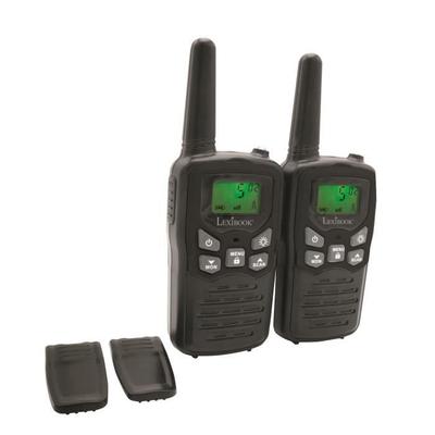 Walkie-talkie LEXIBOOK czarne - Zasięg 8 km - Funkcja monitora - Wbudowana latarka
