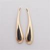 Smooth Big Water Drop Long Earrings for Women Simple Fashion Geometric Metal Golden Long Ear Jewelry Mujer Brincos