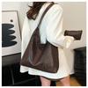 Large Capacity Vintage Woven Tote Bag with Detachable Mini Purse Set Faux Leather Shoulder Handbag for Women