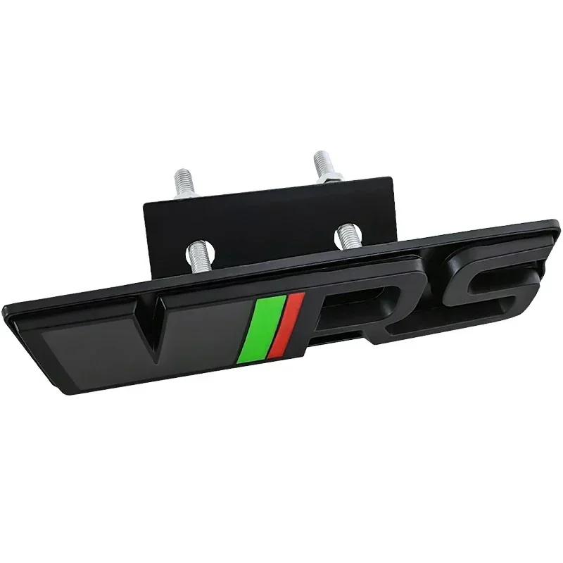 1Pc Metal VRS Logo Emblem VRS Letters Car Front Grille Rear Trunk Emblem Badge Sticker Accessories