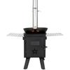 Wood Stove, 86 Inch, Alloy Steel Camping Tent Stove, Portable Wood Burning Stove with Chimney Pipes & Gloves, 1400in³Firebox Hot Tent Stove for