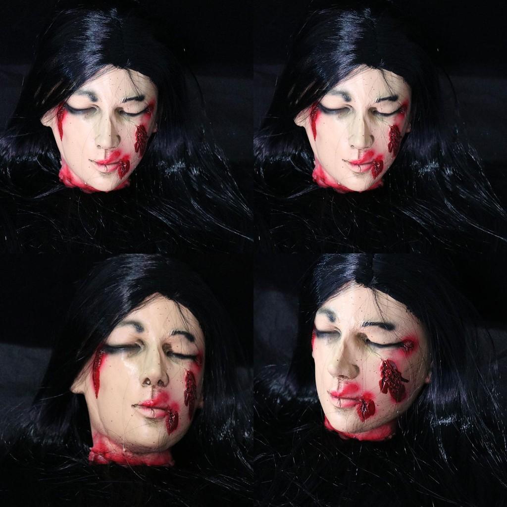 Horror Themed Bar Decor With Fake Female Head For Haunted House And Escape Room Events