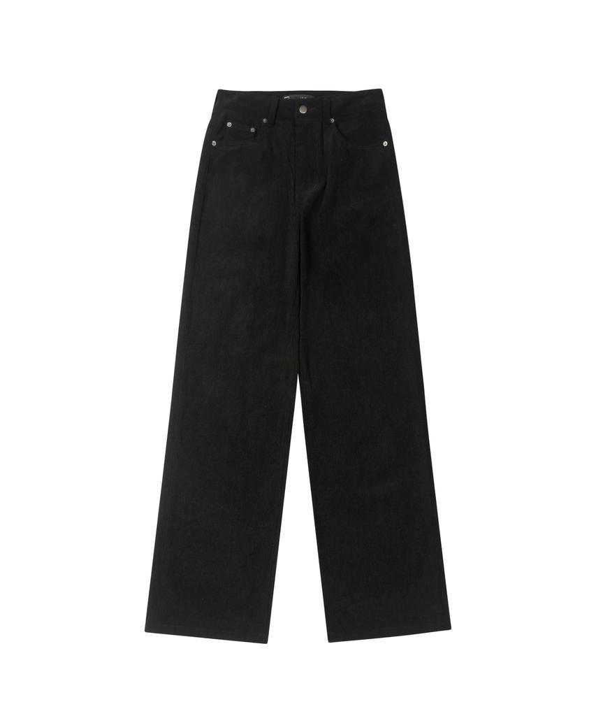 Ledeoli Pocket Stitch Straight Corduroy Pants [Brown]