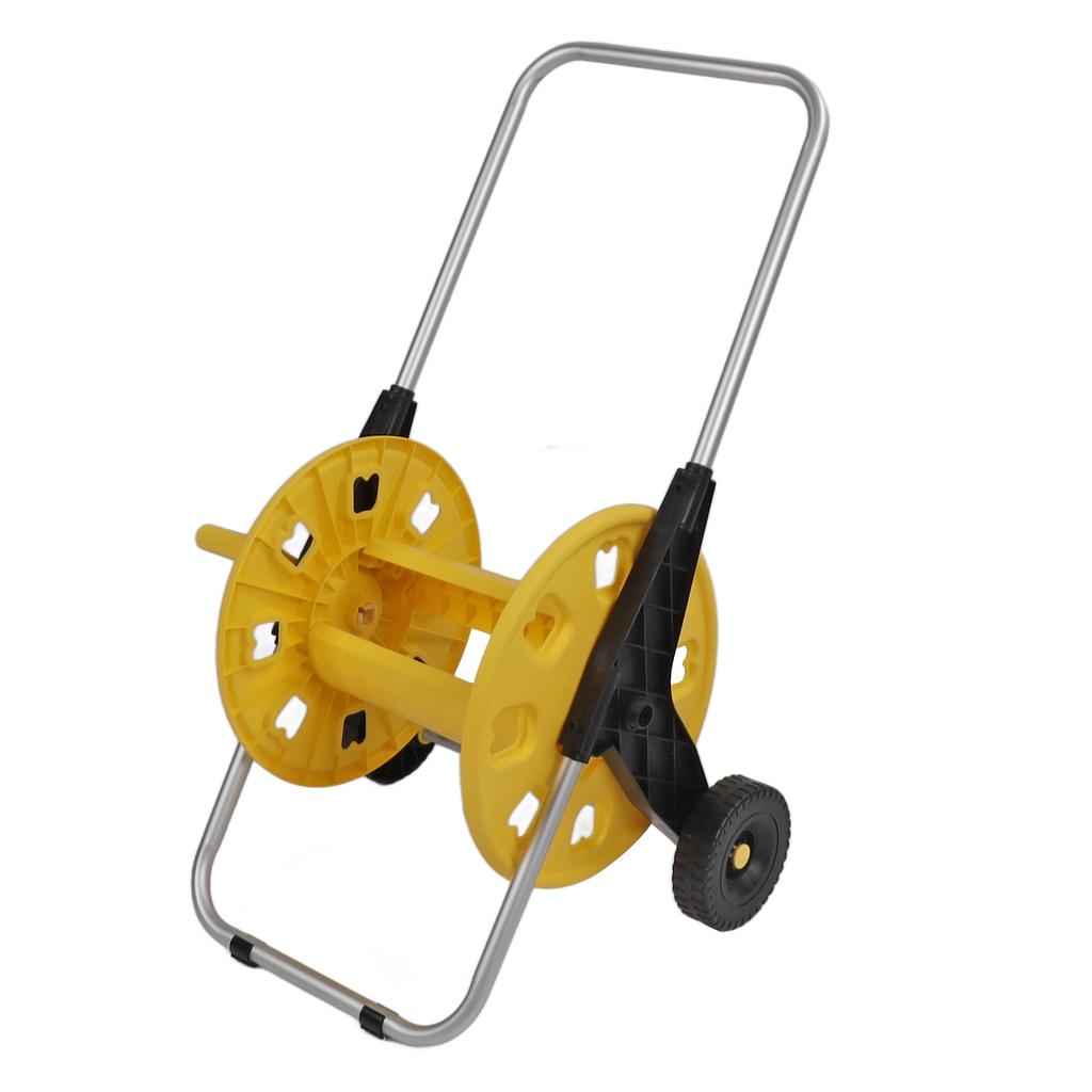 Garden Hose Reel Cart Yellow Hose Reel Cart Water Hose Cart Holds 80m of Water Pipe