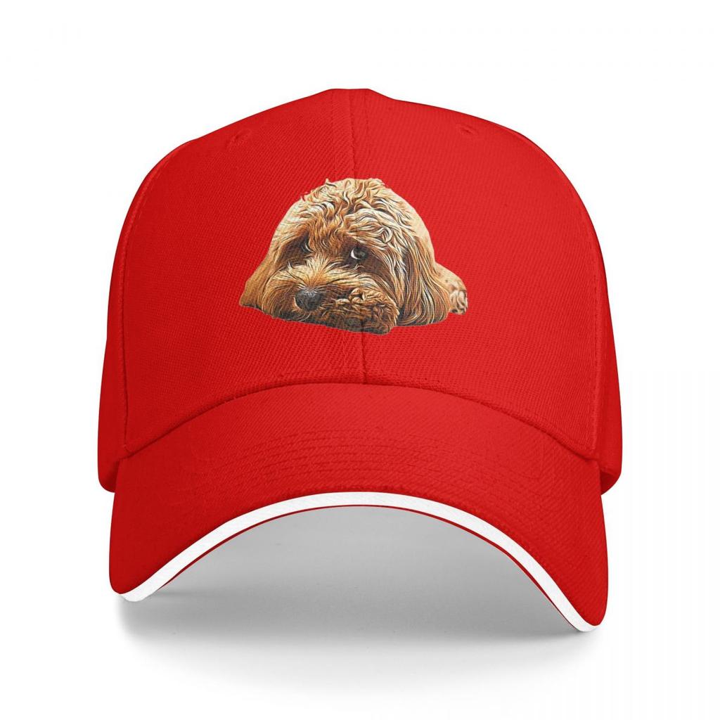 Cockerpoo Puppy Designer Dog Poodle Mix Baseball  Fashion Baseball Hats Breathable Casual Casquette Outdoor Unisex
