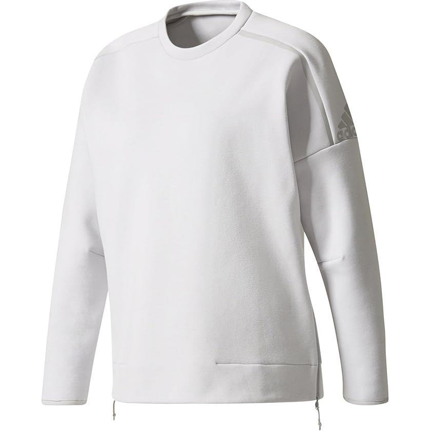 Adidas Z.N.E. Crew Neck Fashion Versatile Pullover Sweatshirt Women Sweatshirt White BR1936