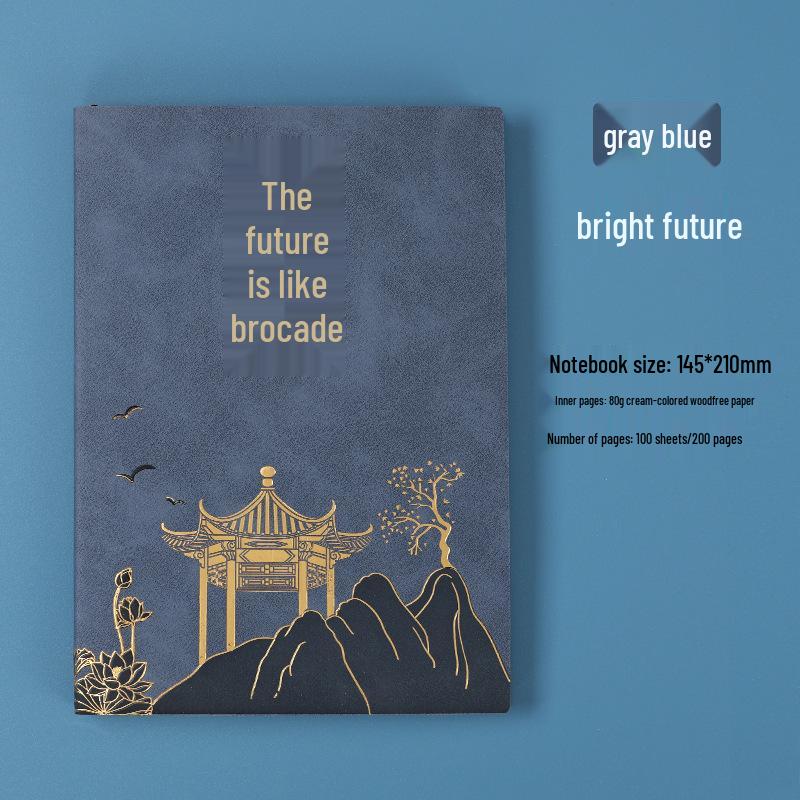 Chinese Style A5 Sheepskin Notebook Gift Set with Custom Logo