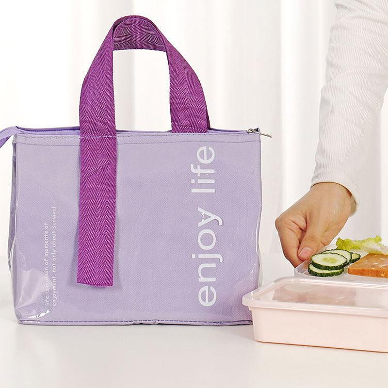1pc Lunch Box Bag For Lunch Bag Thickened Aluminum Foil Camping Picnic Ice Pack Bento Lunch Handbag Outdoor Tableware