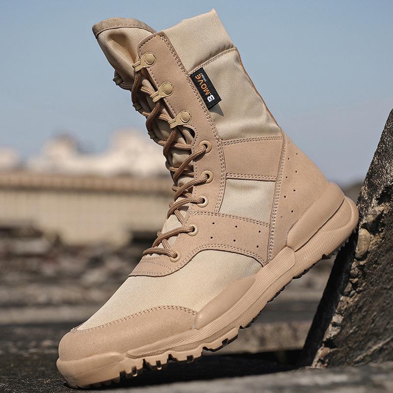Plus Size High-Top Tactical Desert Boots for Men & Women - Lightweight SFB Air Special Ops Footwear (Sizes 48-50)