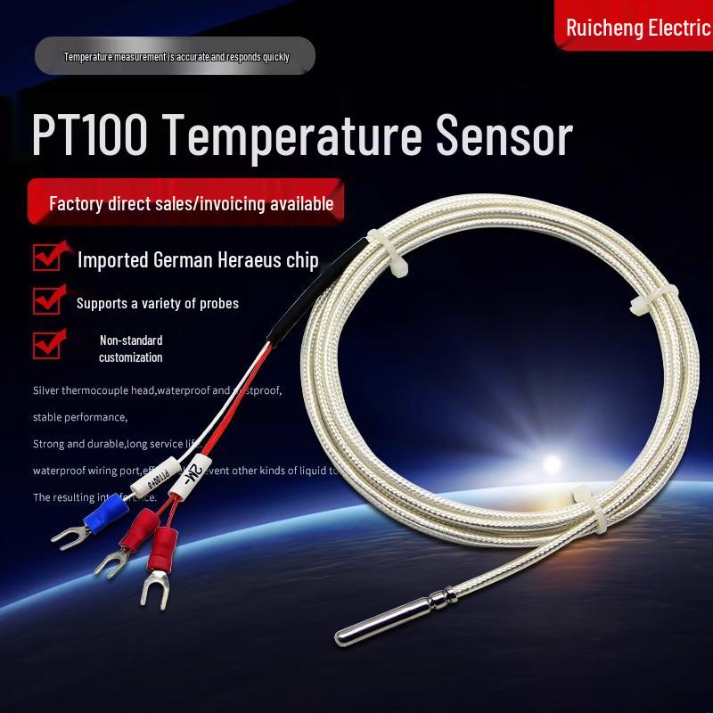 PT100 Platinum Resistance High-Temp Thermocouple Patch Probe for Industrial Temperature Measurement