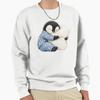 Unisex Cotton Sweater Pullover Hoodie Printed Sweater Penguin Sleeping In Cute Pajamas Pullover Sweatshirt Casual Long Sleeve Sweatshirt