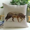 Animal Landscape Special Design Style Throw Pillow Case Rabbit Wolf Dog Elk Home Decor Living Room Sofa Cushion Cover Cojines