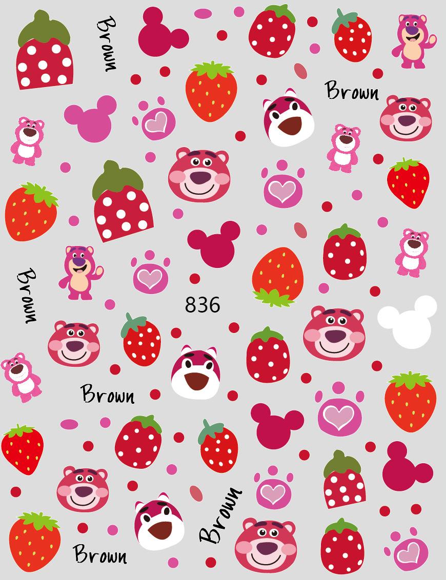 Corgi Strawberry Bear Children s Nail Stickers - Xiaohongshu Cute Cartoon Pet & Ugly Duckling Nail Art.