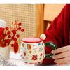 Creative New Year Mug Chinese Style Ceramic Water Cup with Lid Spoon Personalized Year of Dragon Cup Coffee Cup Souvenir