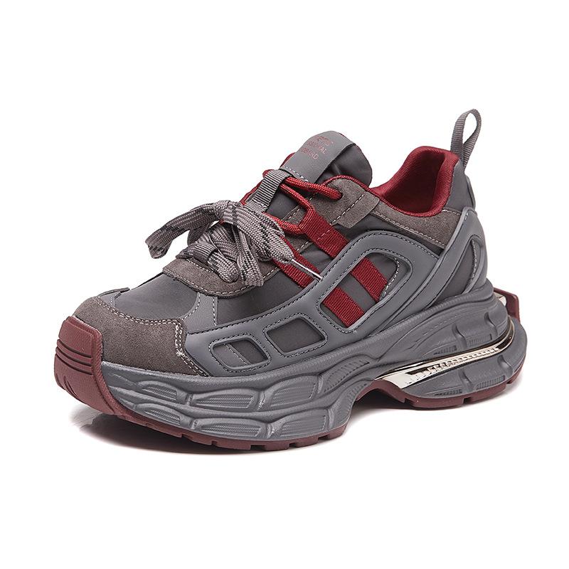 

Новые женские кроссовки, модные спортивные одинарные кроссовки на толстой подошве 40 темно-серого