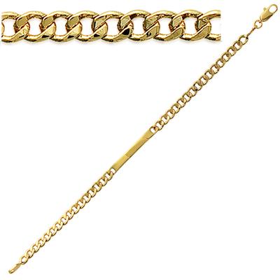 [G1279] - Vergoldete 'Identity' Panzerkette - 18 cm 4 mm