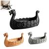 Functional Resin Art Decor Dragon Boat Storage Case, Decorative Space Saving Desktop Ornament for Table Organizer, Matte Finish Sculpture Entryway