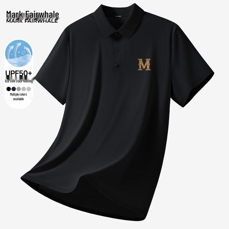 

MARK FAIRWHALE Men s Summer Ice Silk Polo Shirt 3XL