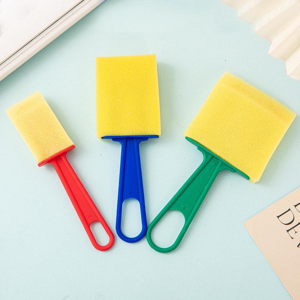 Children's DIY Sponge Painting Brush & Stamp Set for Graffiti Art