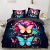 Bettwäsche-Set Digitaldruck Bequeme Bettbezüge für Wohnzimmer Schlafzimmer Dekoration, 1 Bettbezug und 2 Kissenbezüge mit Reißverschlüssen