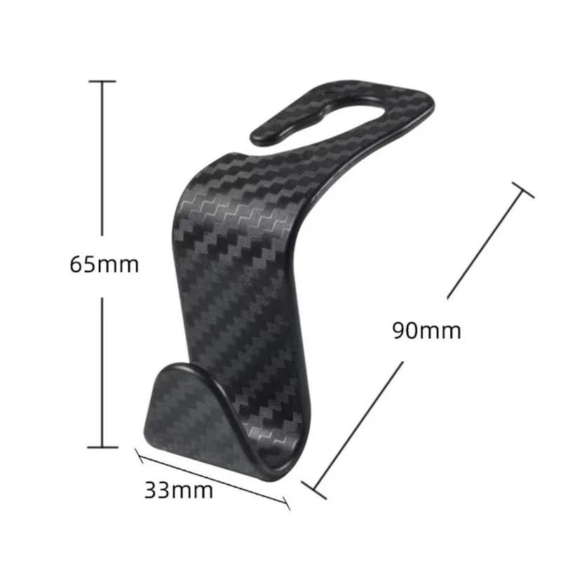 1/2Pcs Double Head Hooks Car Seat Back Headrest Hanger Car Bag Pouch Clothes Hanging Hook Fastener Clip Car Interior Accessories