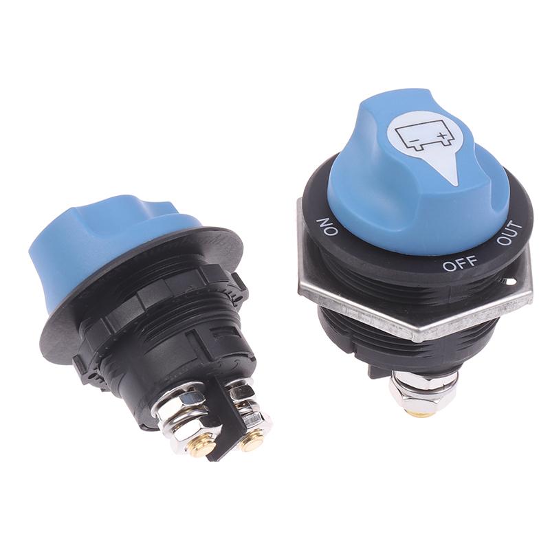 Car Battery Race Rally Switch 50 100 200 300A Blue Battery Disconnector Isolator Cut Off Switch Kit For Rv Motorcycle Truck Boat