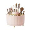 360° Rotating Makeup Brush Organizer Large Capacity 5 Compartments Desktop Storage Box Multi-Functional Easy Access