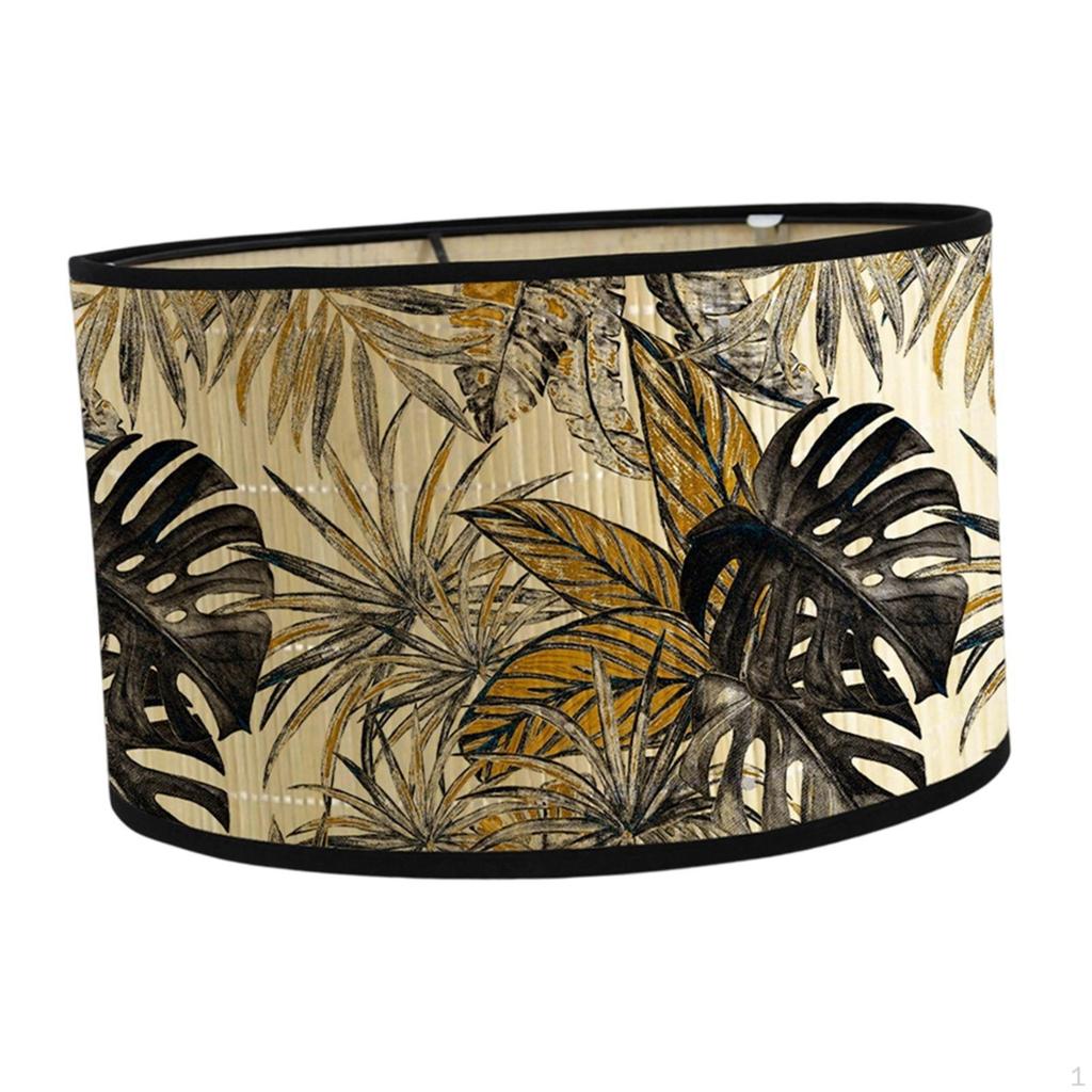 Bamboo Drum Shade for Pendant Lighting, Round Cover Home And Cafe